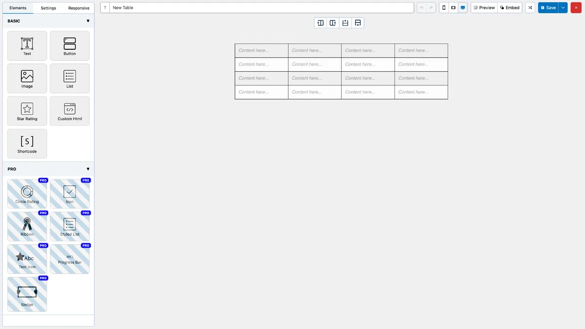 WP Table Builder – Drag & Drop Table Builder ekran görüntüsü 2