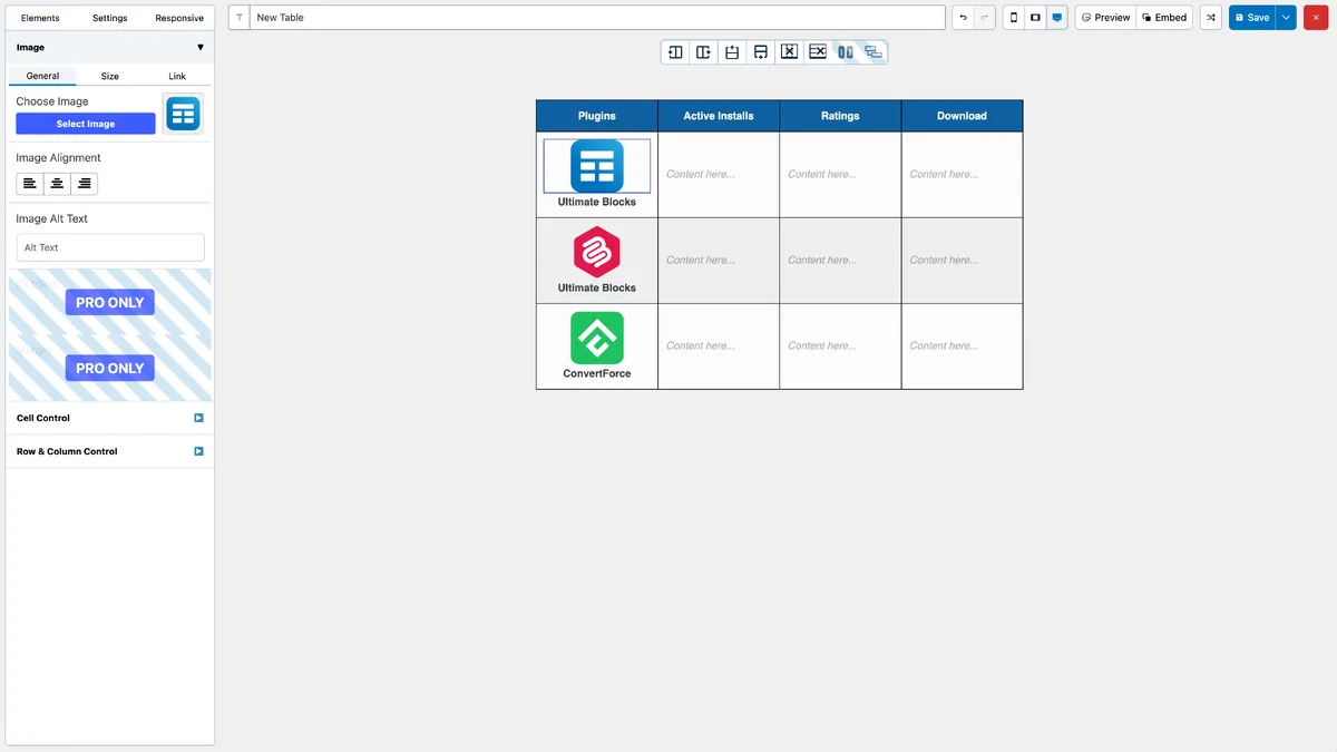 WP Table Builder – Drag & Drop Table Builder ekran görüntüsü 3