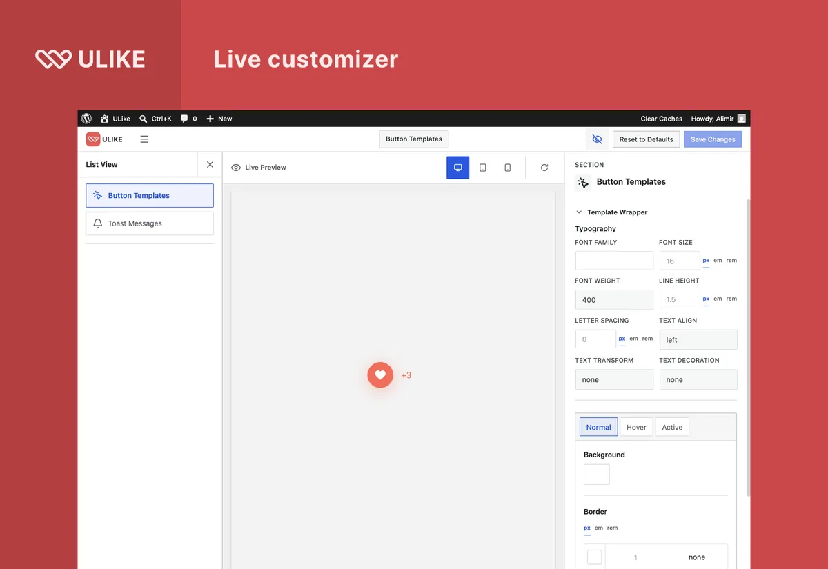 WP ULike – Like Buttons, Voting & Engagement Analytics ekran görüntüsü 2