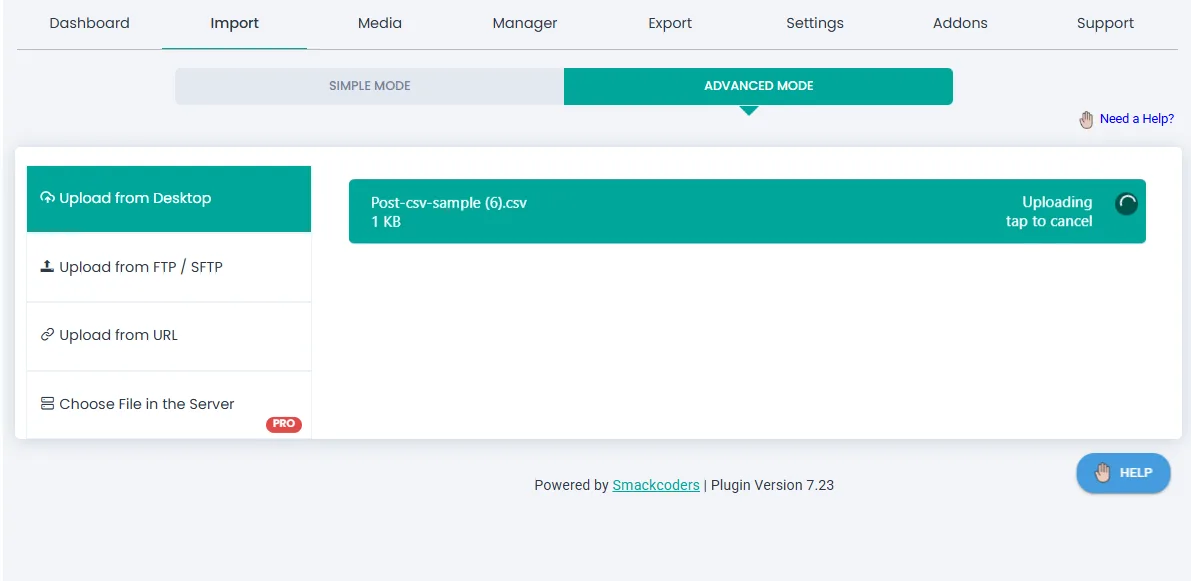 WP Ultimate CSV Importer – WordPress Import & Export for CSV, XML & Excel ekran görüntüsü 1