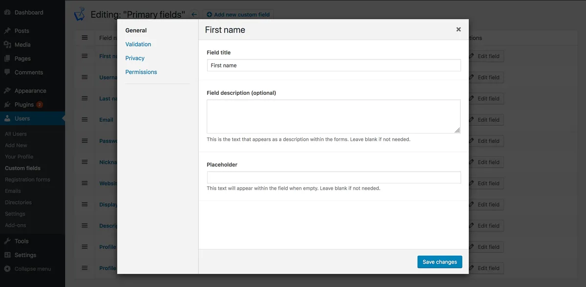 WP User Manager – User Profile Builder & Membership ekran görüntüsü 3