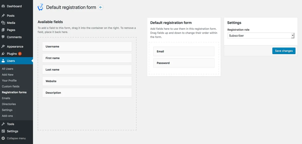 WP User Manager – User Profile Builder & Membership ekran görüntüsü 4