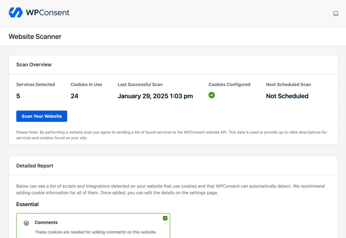 WPConsent – Cookie Banner & Cookie Consent for Privacy Compliance (GDPR / CCPA / EU Compliance Cookie Notice) ekran görüntüsü 2