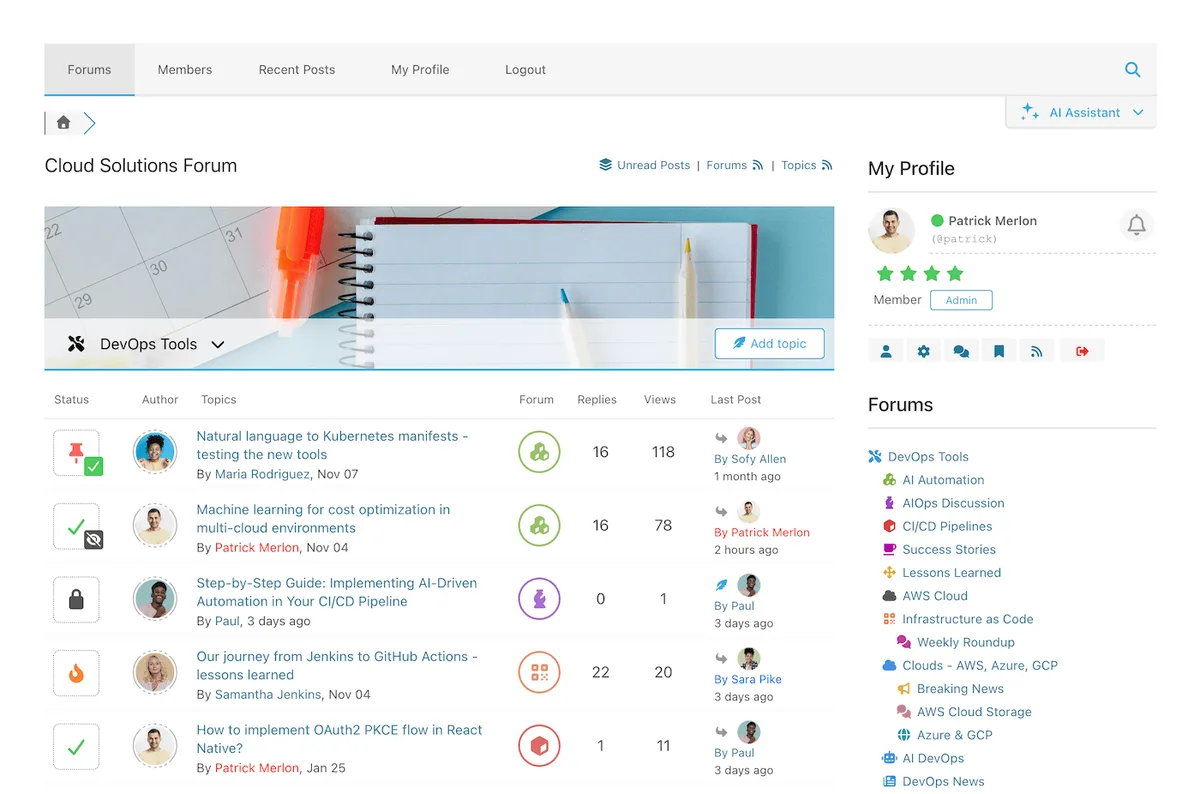wpForo Forum ekran görüntüsü 4