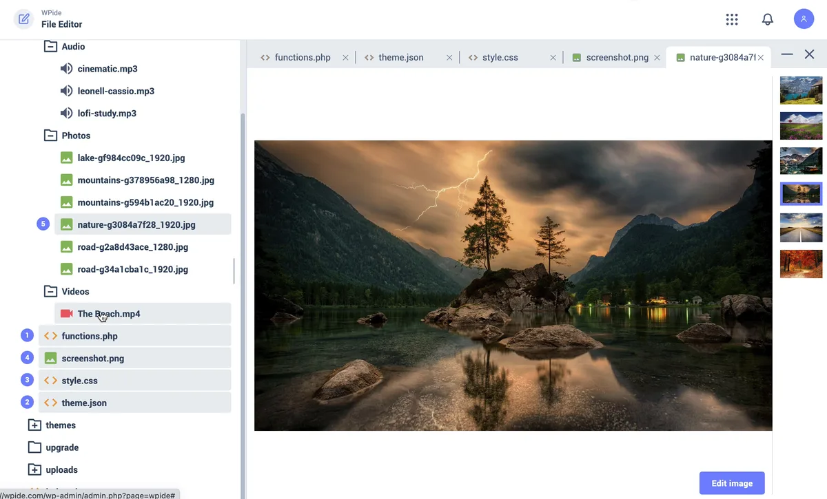 WPIDE – File Manager & Code Editor ekran görüntüsü 3