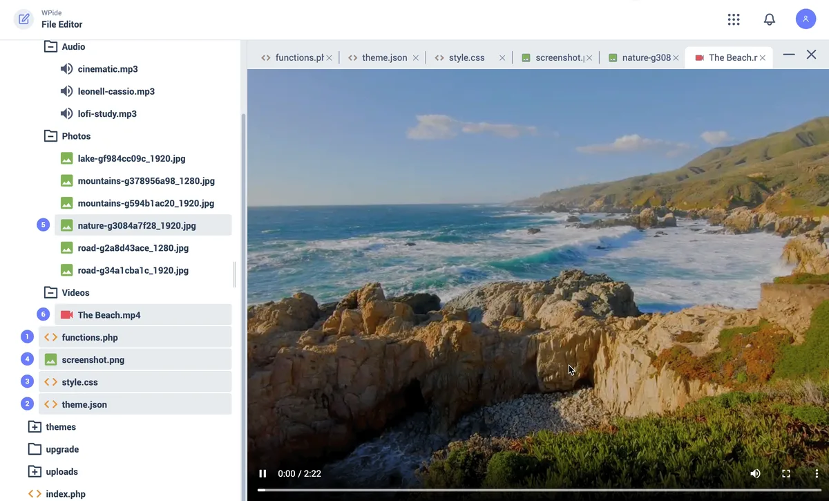 WPIDE – File Manager & Code Editor ekran görüntüsü 4