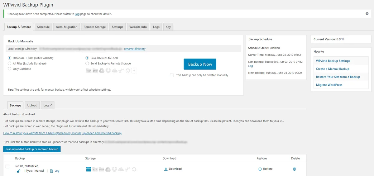 WPvivid — Backup, Migration & Staging ekran görüntüsü 3