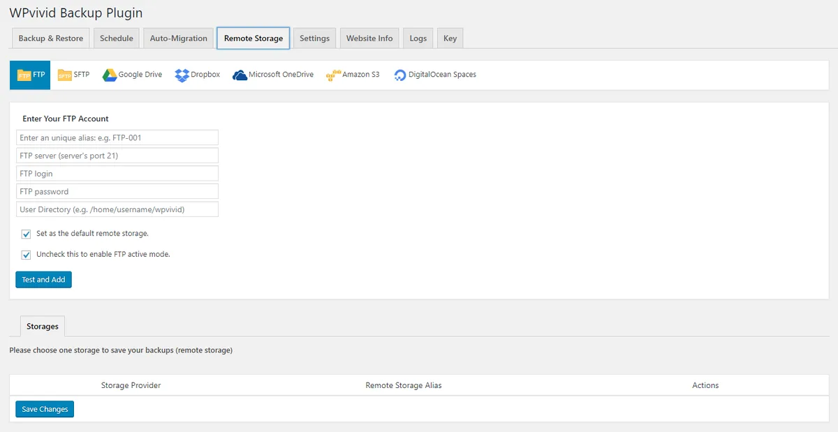 WPvivid — Backup, Migration & Staging ekran görüntüsü 4