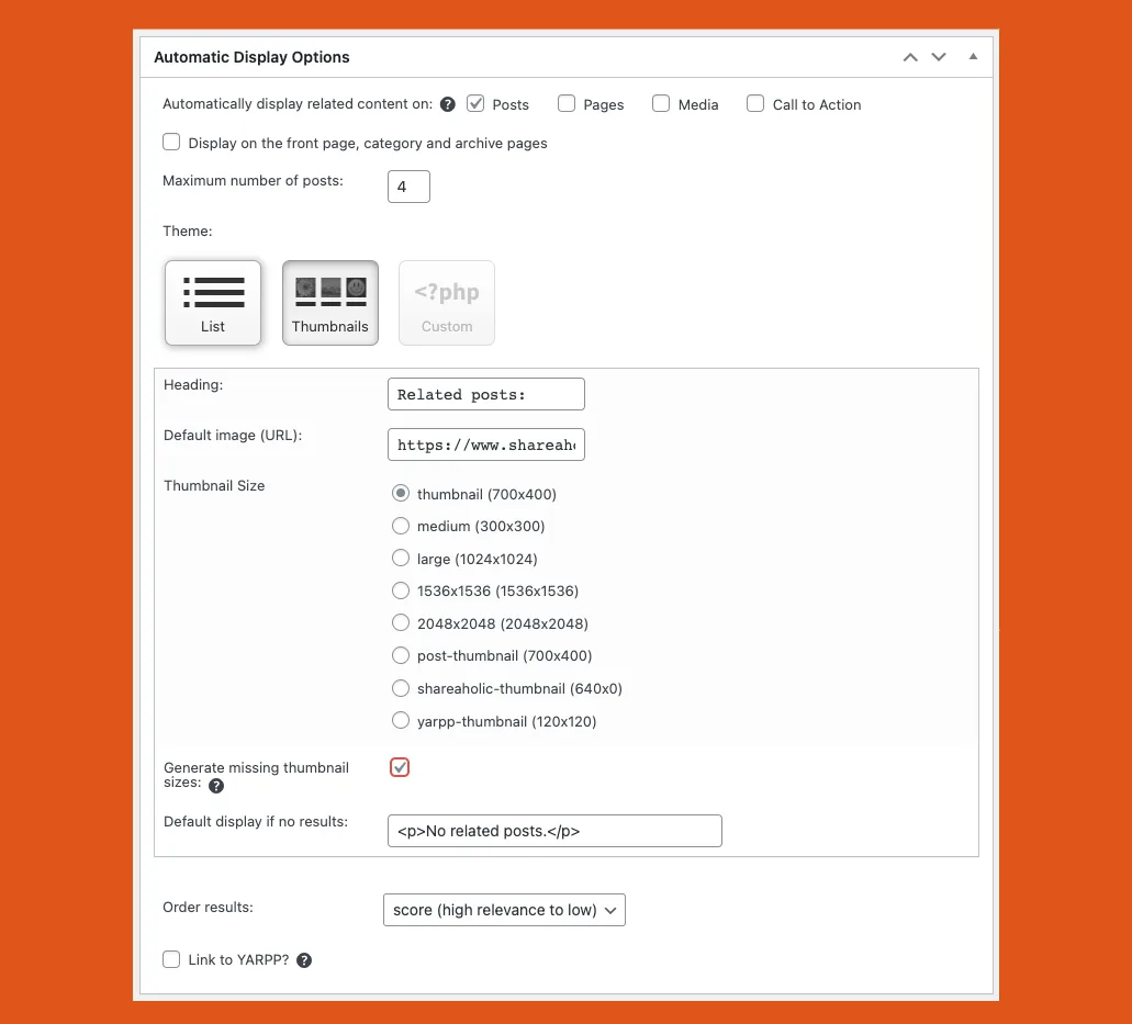 YARPP – Yet Another Related Posts Plugin ekran görüntüsü 1