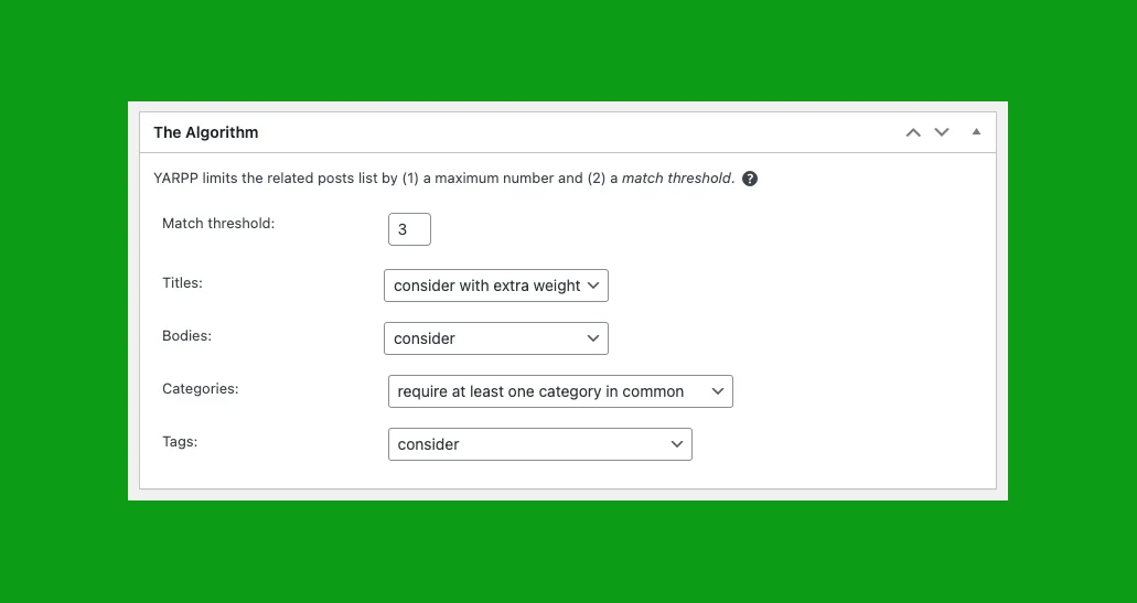 YARPP – Yet Another Related Posts Plugin ekran görüntüsü 3