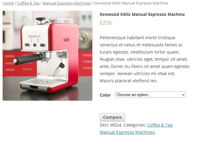 YITH WooCommerce Compare ekran görüntüsü 2