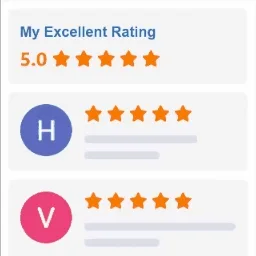 Rich Showcase for Google Reviews WordPress eklentisi ile Google yorumlarını gösteren örnek bir widget