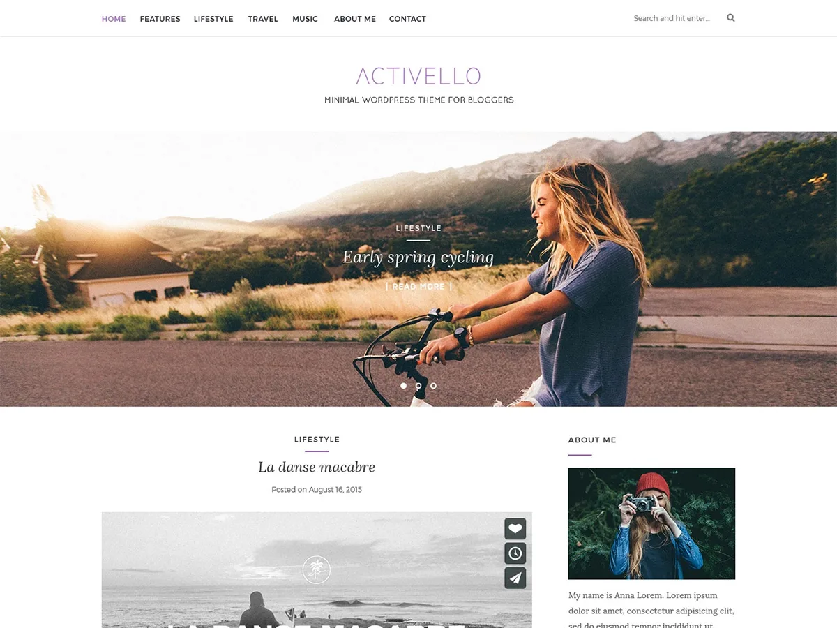 Activello web sitesi teması önizlemesi