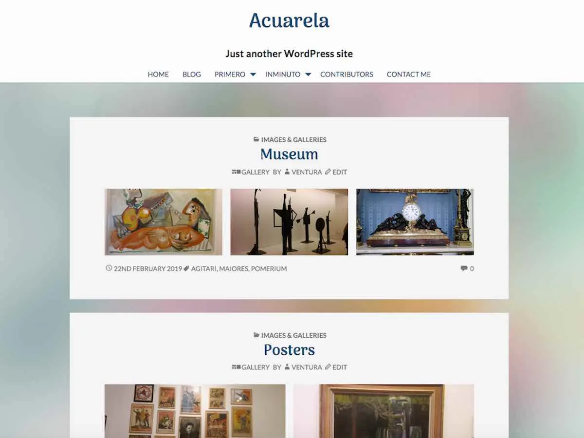 Acuarela web sitesi teması önizlemesi