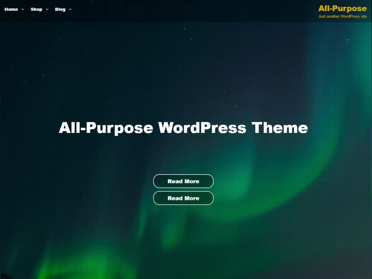 All Purpose web sitesi teması önizlemesi