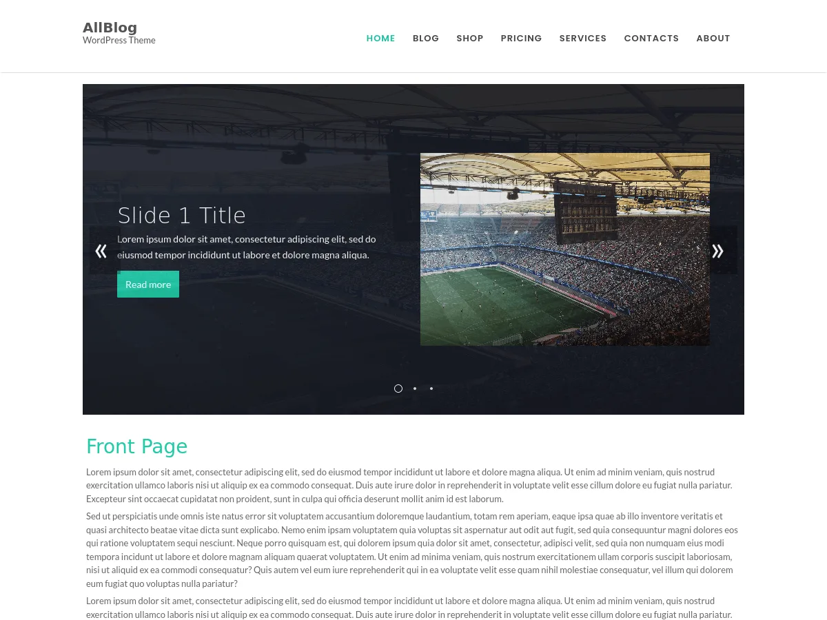 AllBlog web sitesi teması özellikleri ve kullanım alanları