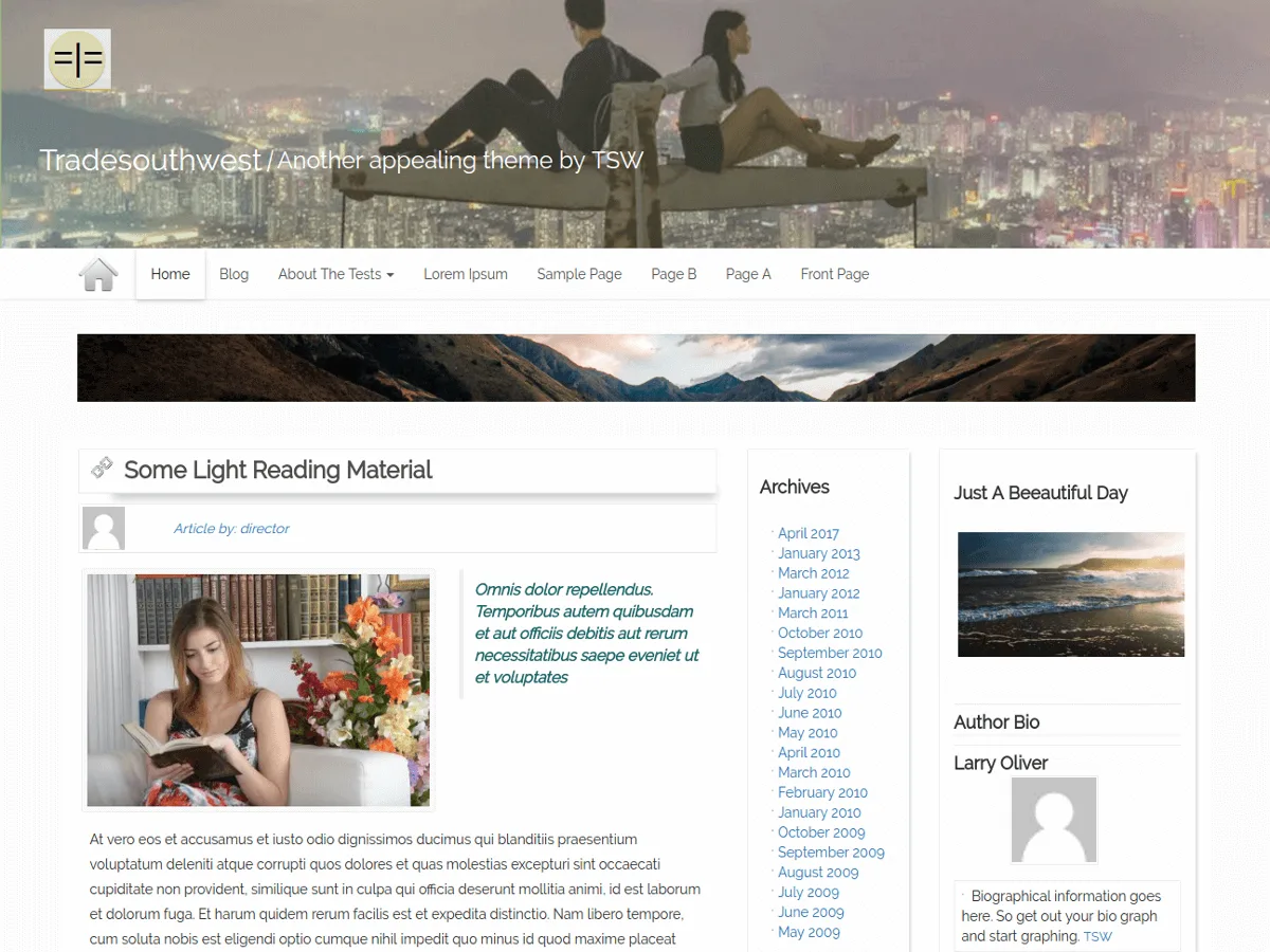 Appeal web sitesi teması önizlemesi