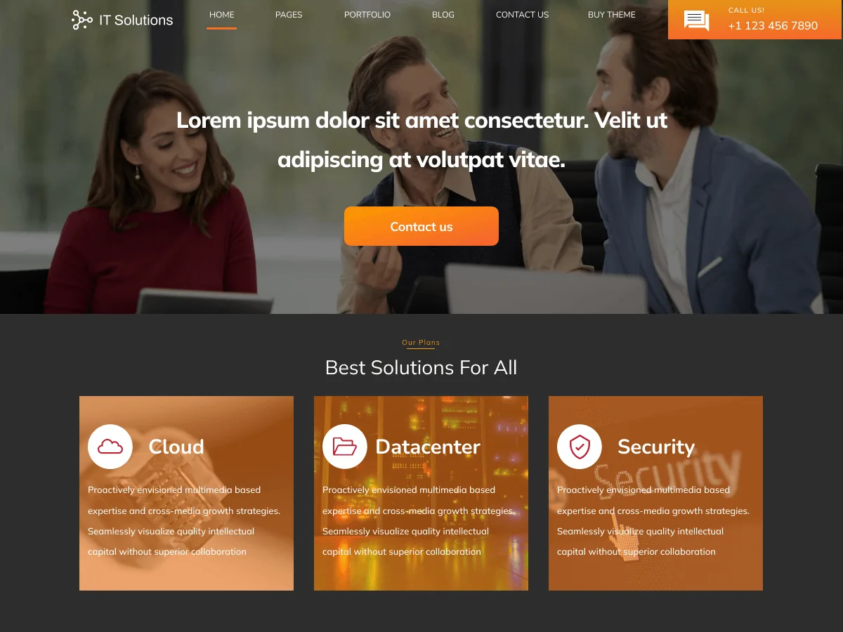 Aster IT Solutions web sitesi teması önizlemesi