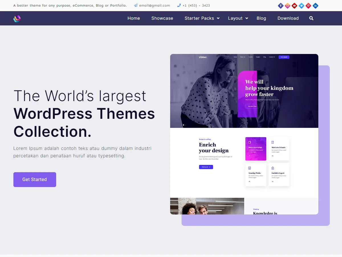 Attire web sitesi teması önizlemesi
