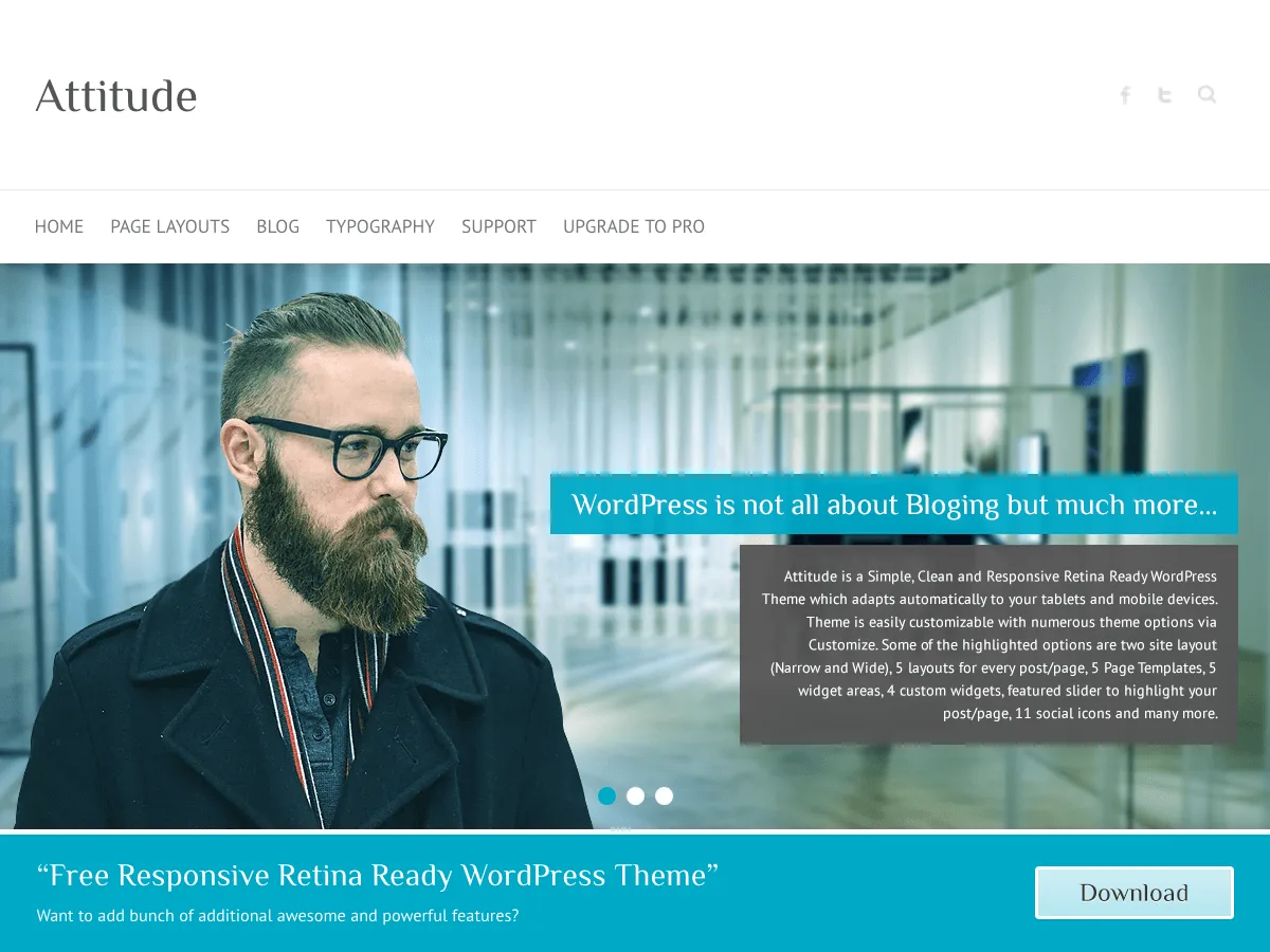 Attitude WordPress theme responsive design preview