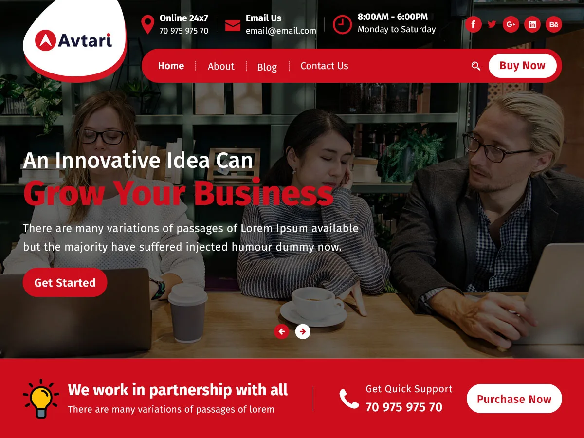 Avtari web sitesi teması ile modern ve esnek bir kurumsal site tasarımı