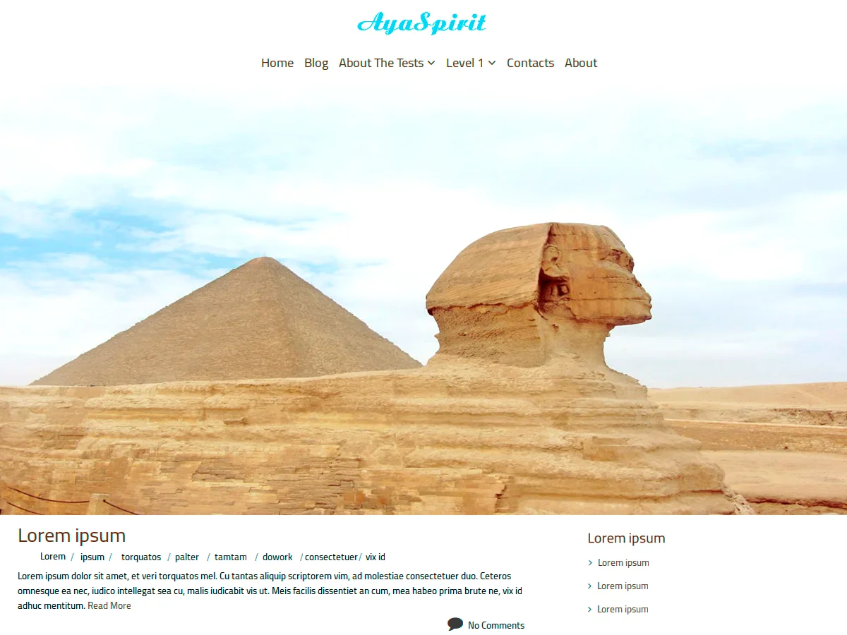 AyaSpirit web sitesi teması ile maneviyat odaklı bir web sitesi tasarımı