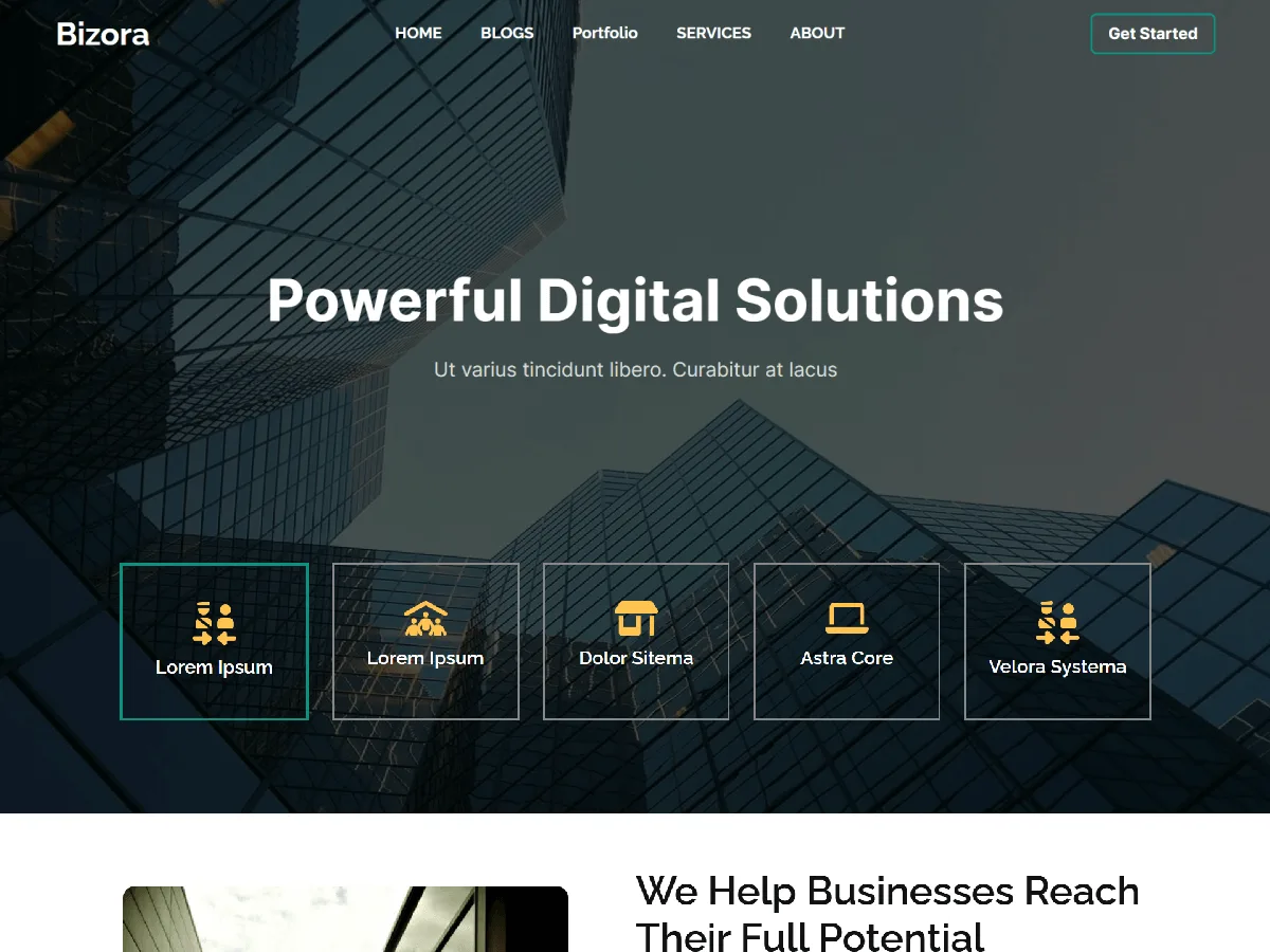 Bizora web sitesi teması