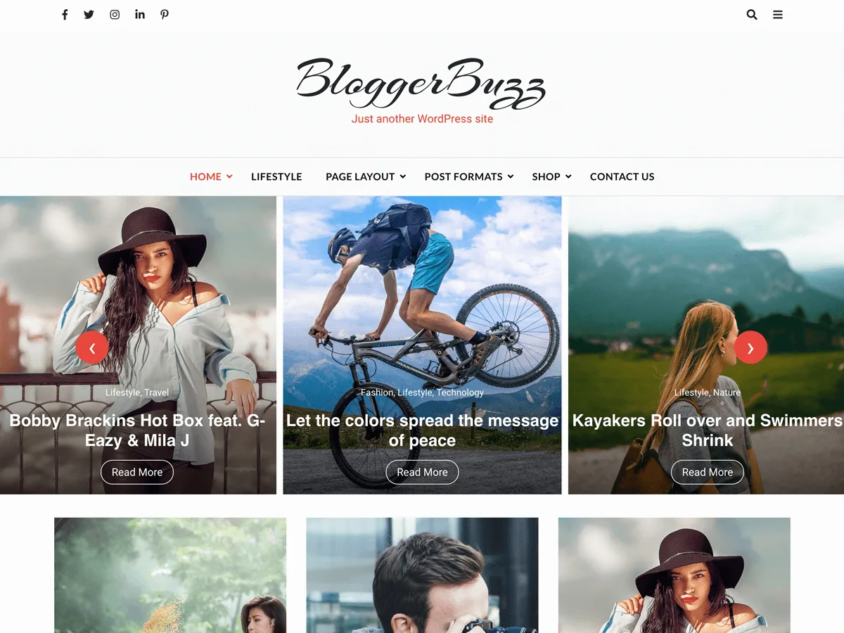 Blogger Buzz web sitesi teması önizlemesi