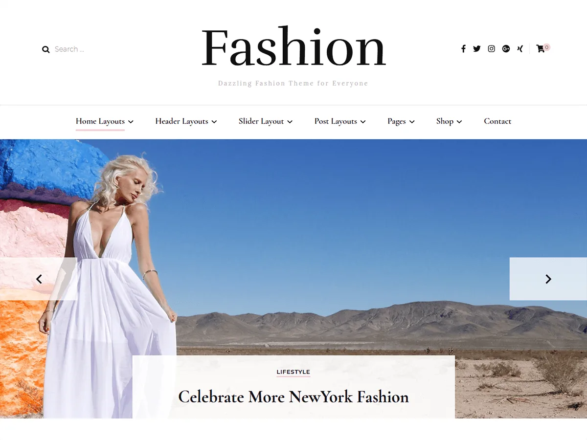 Blossom Fashion web sitesi teması önizlemesi