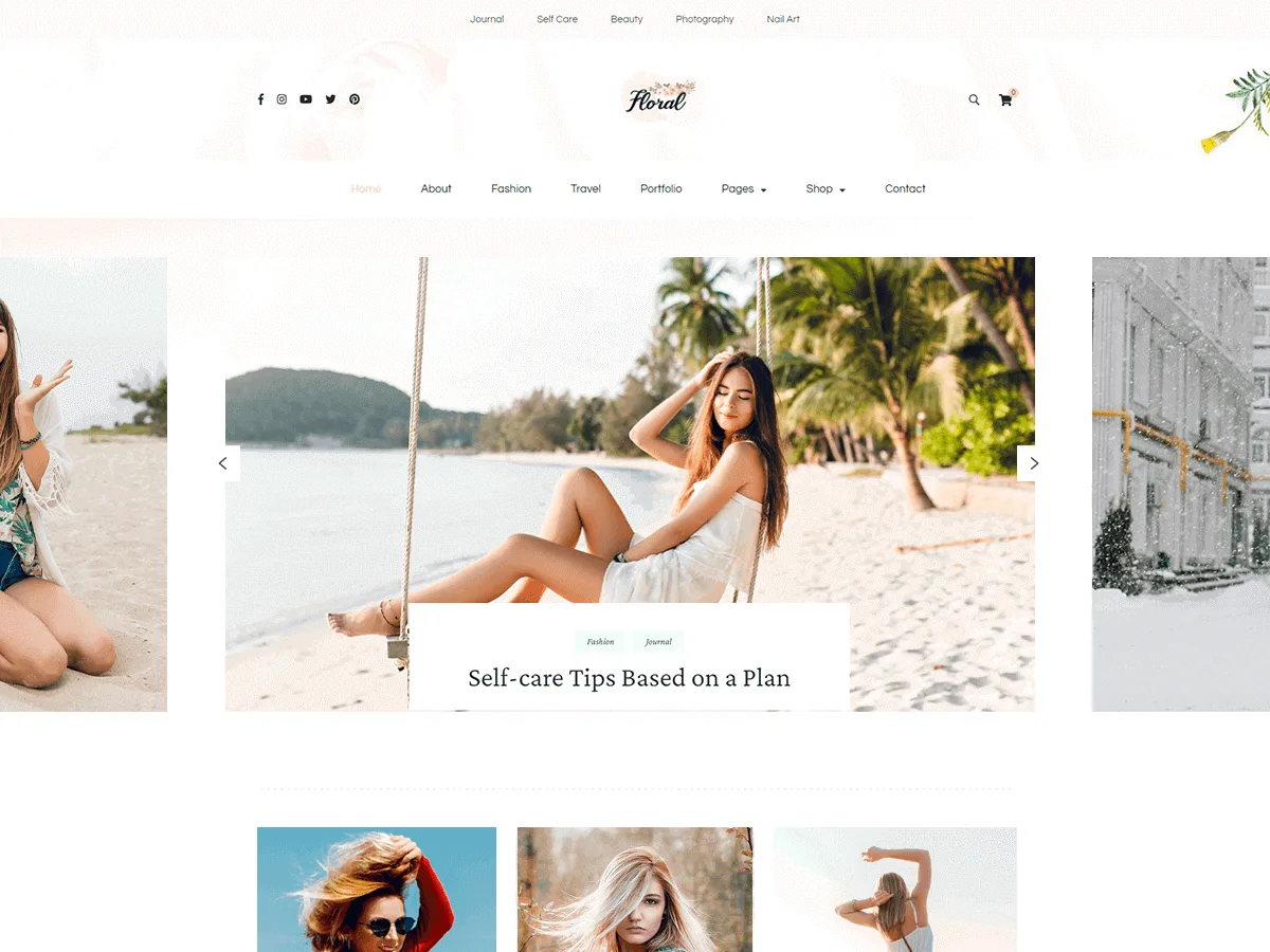 Blossom Floral web sitesi teması önizlemesi