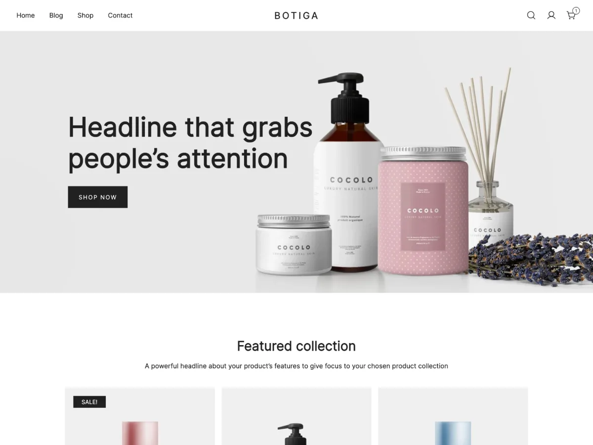 Botiga WooCommerce theme for modern online stores