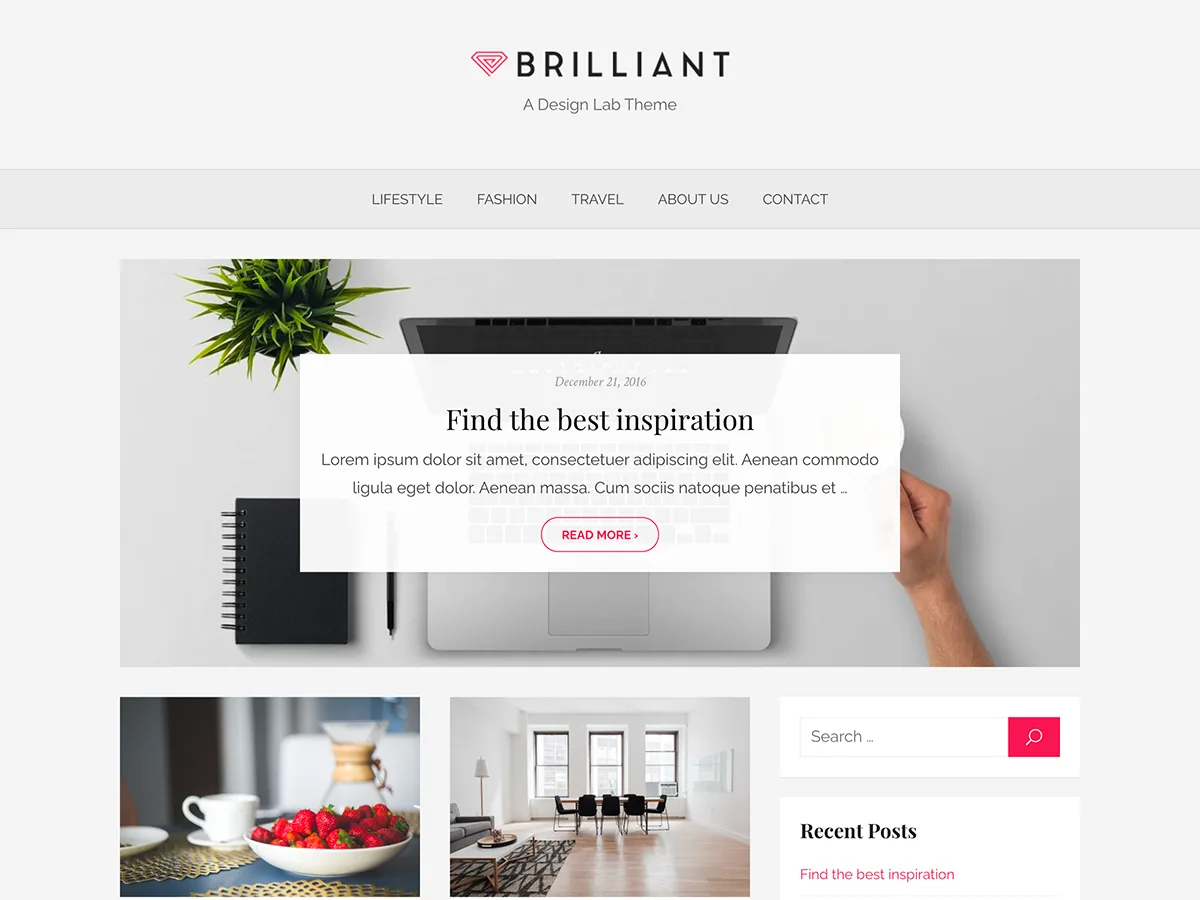 Brilliant web sitesi teması önizlemesi