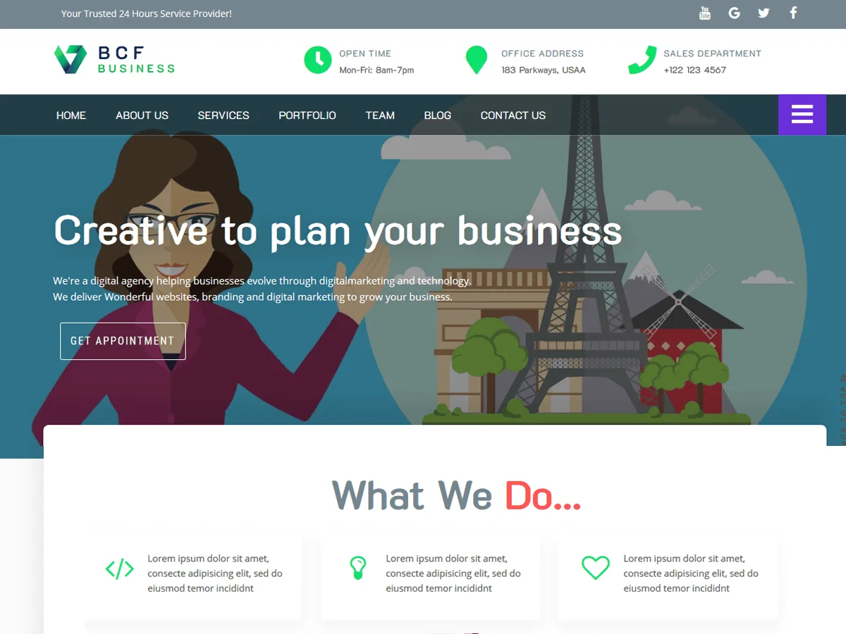 Business Consultant Finder web sitesi teması önizlemesi