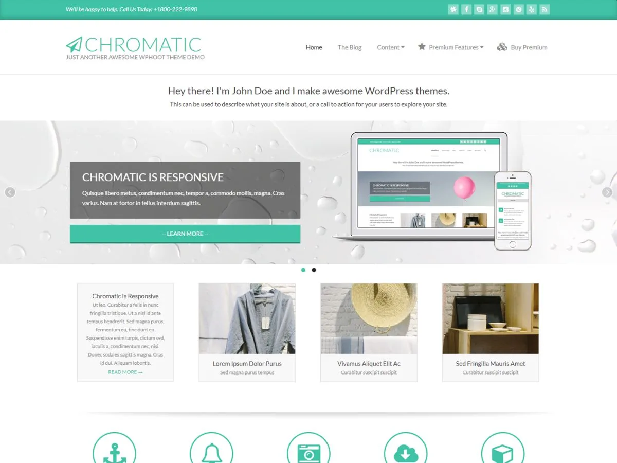 Chromatic web sitesi teması önizlemesi