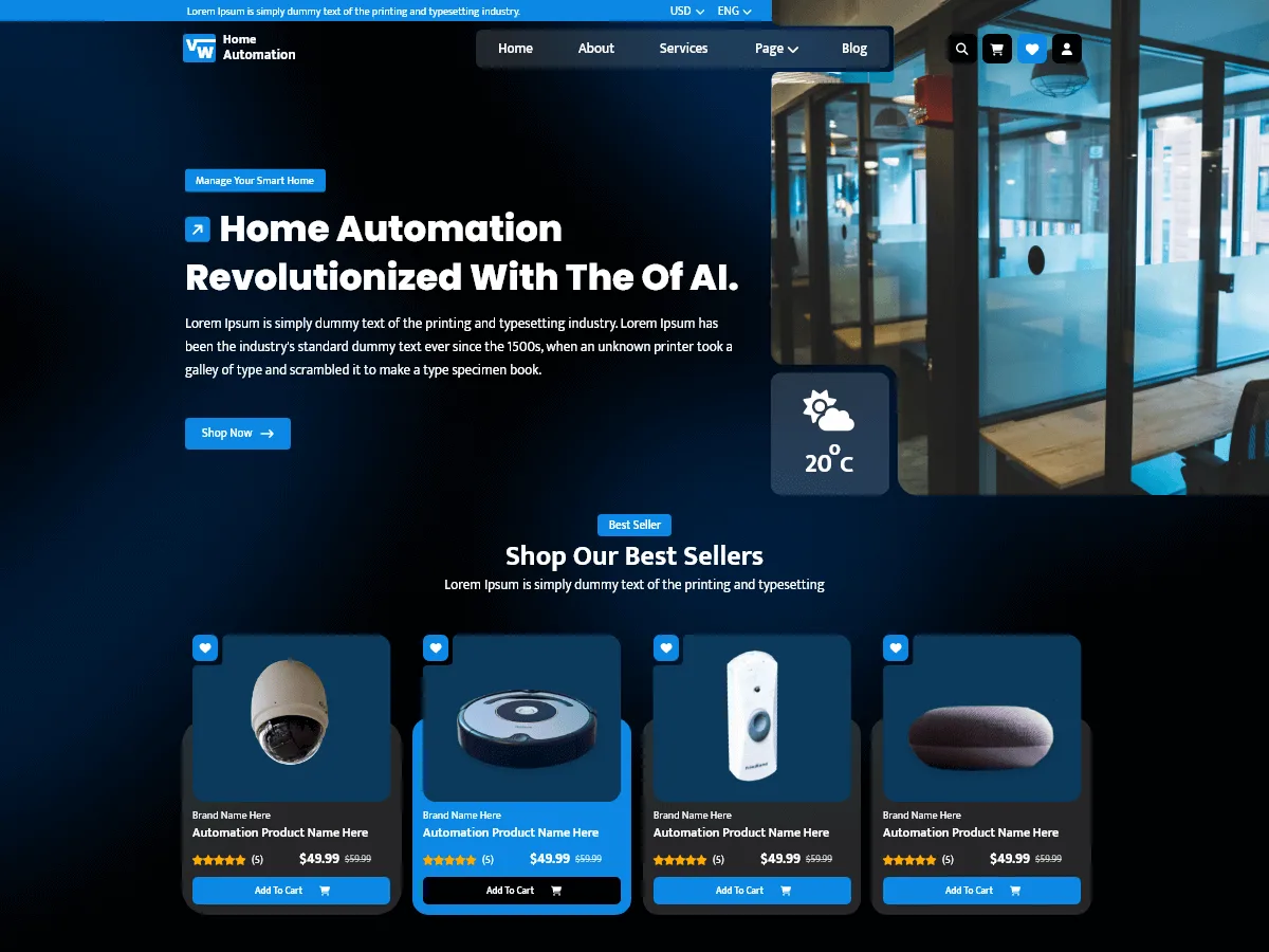 Commercial Automation Services web sitesi teması önizlemesi