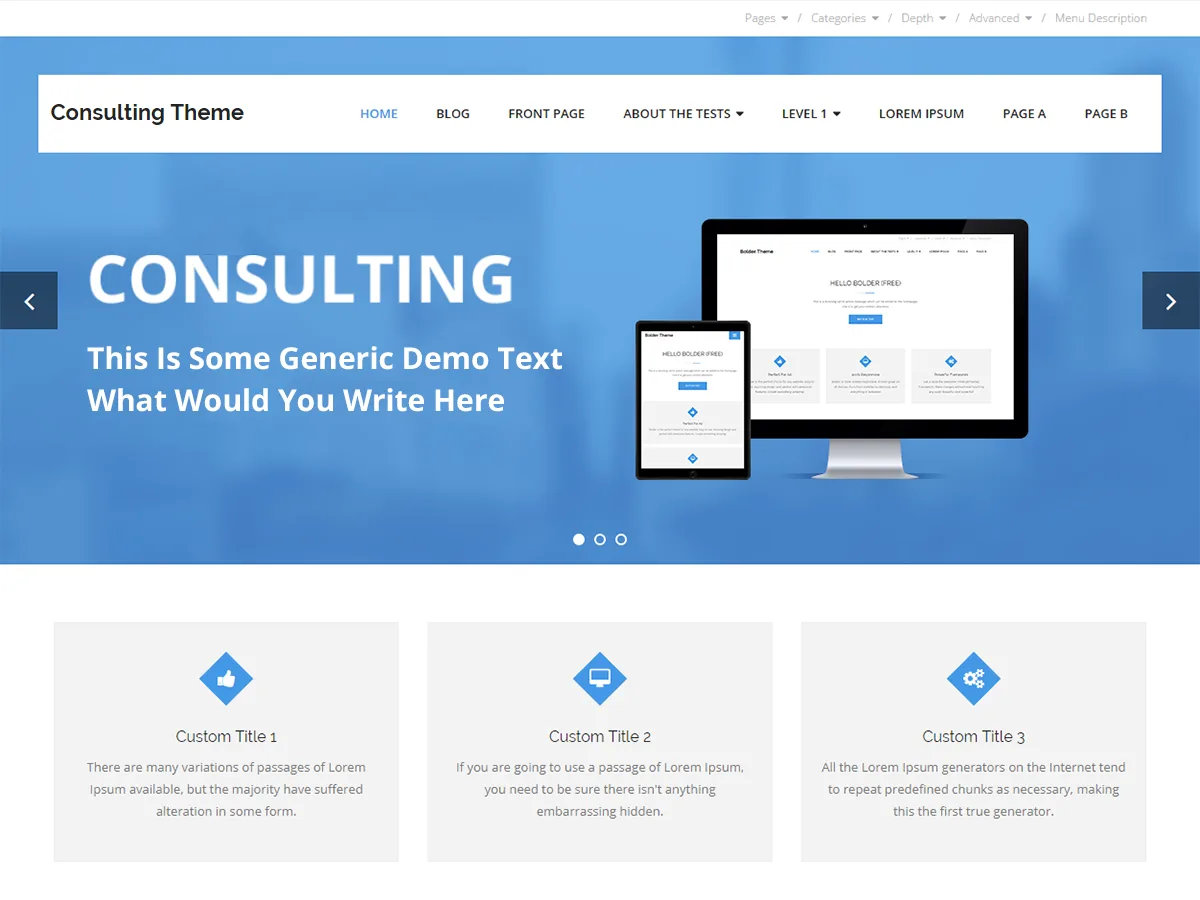 Consulting web sitesi teması önizlemesi