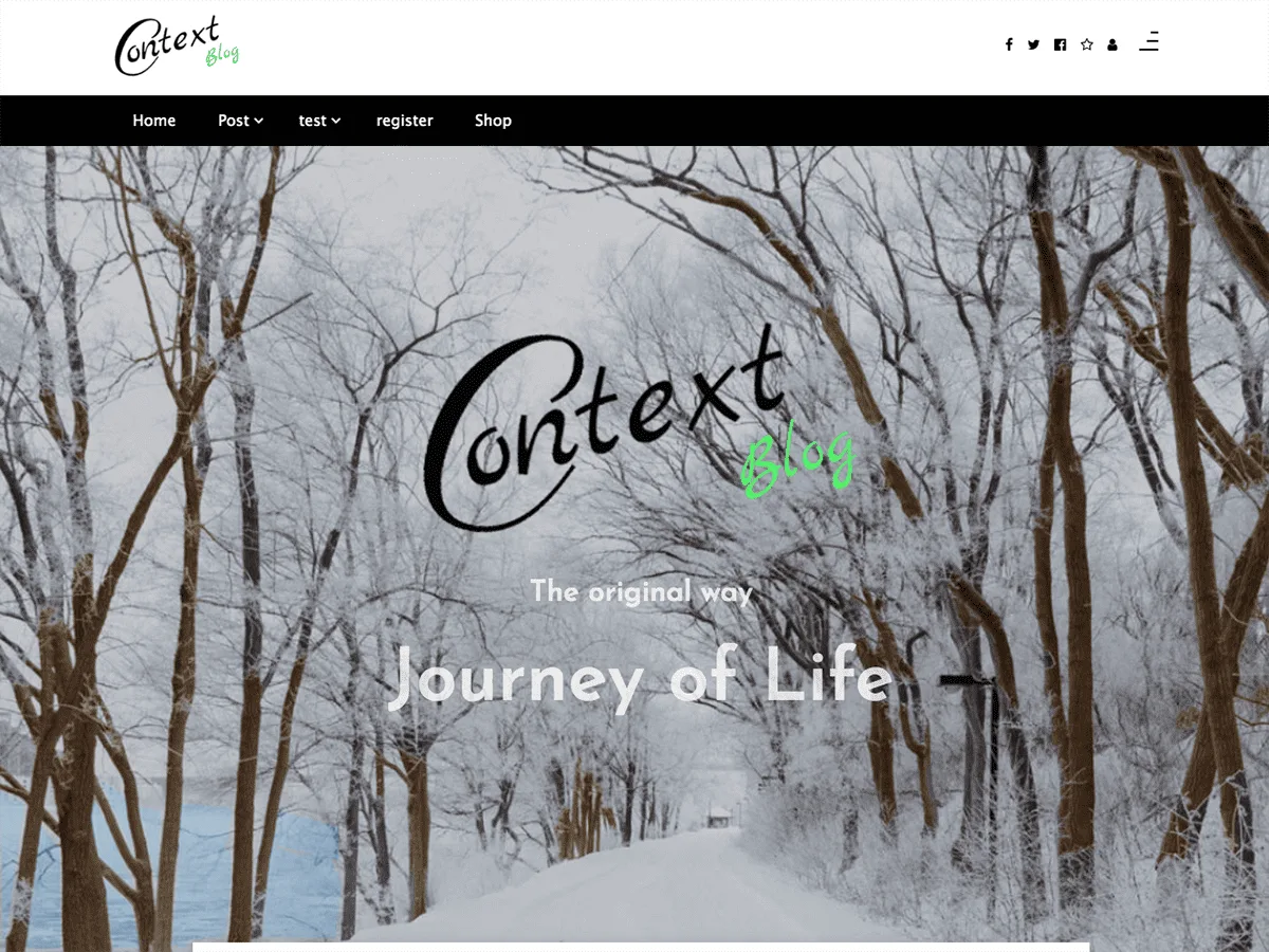 Context Blog web sitesi teması önizlemesi