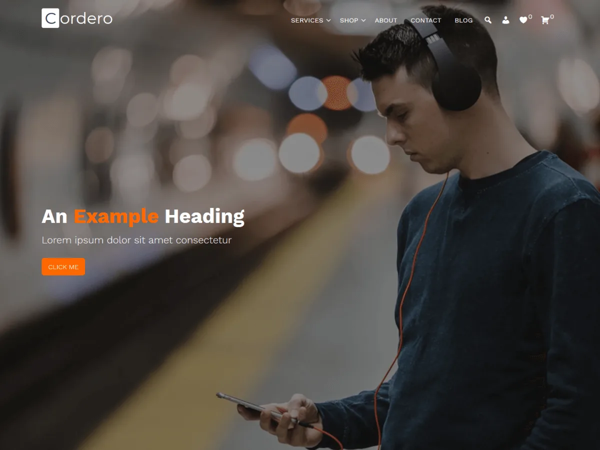 Cordero web sitesi teması önizlemesi