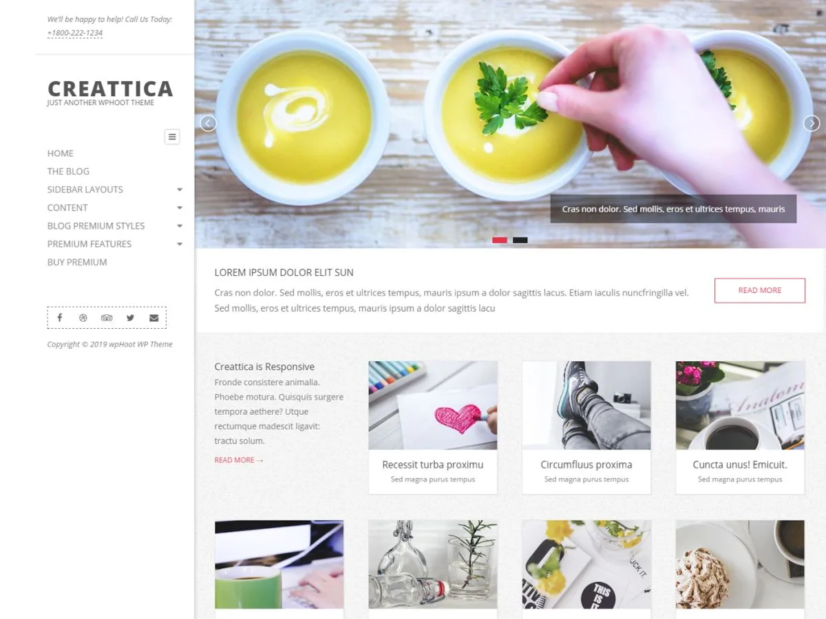 Creattica web sitesi teması önizlemesi