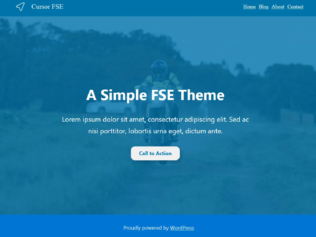 CursorFSE web sitesi teması önizlemesi