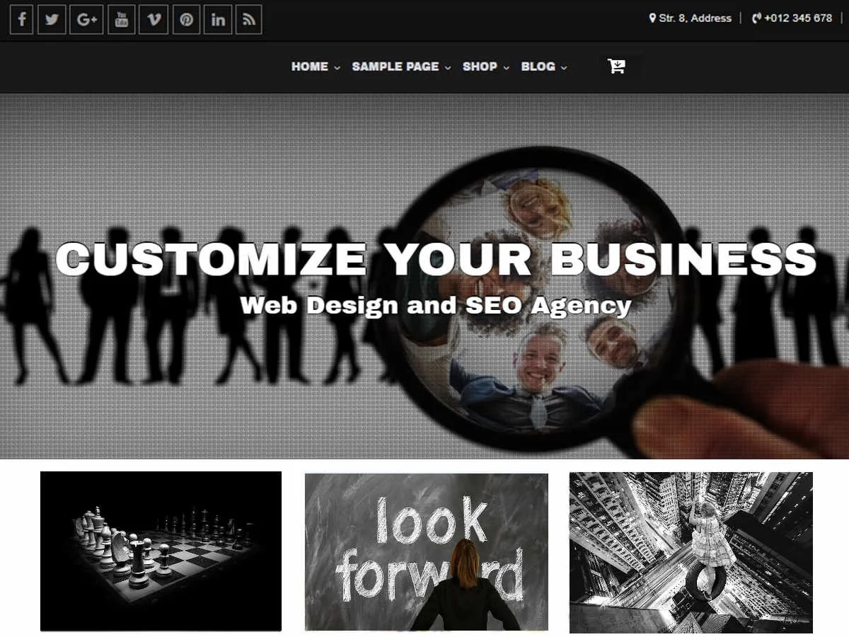 Customize web sitesi teması önizlemesi
