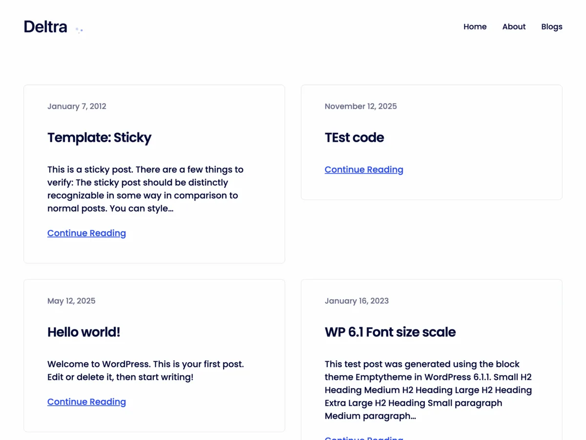 Deltra web sitesi teması önizlemesi