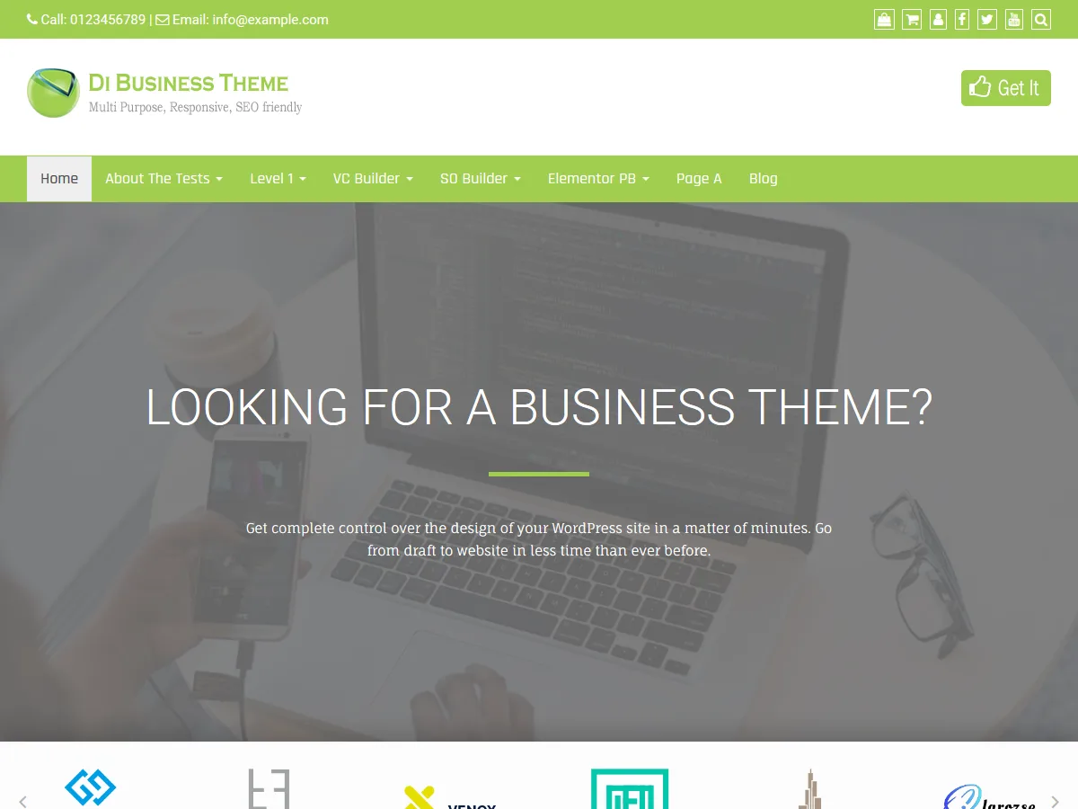 Di Business web sitesi teması