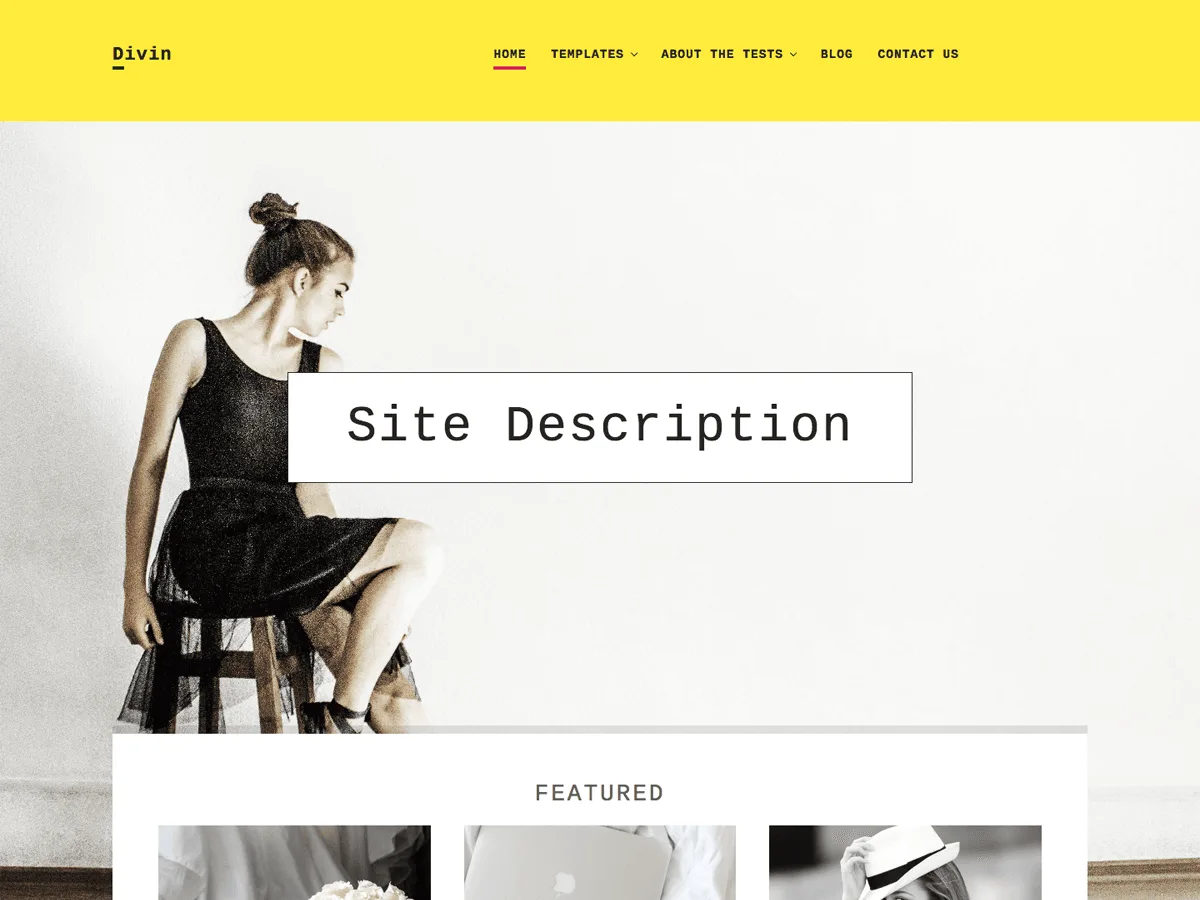 Divin web sitesi teması önizlemesi