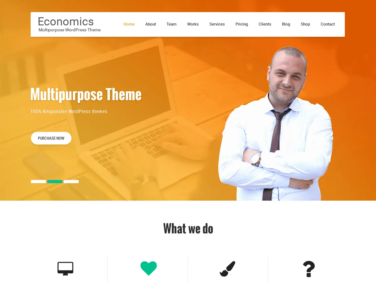 Economics web sitesi teması önizlemesi