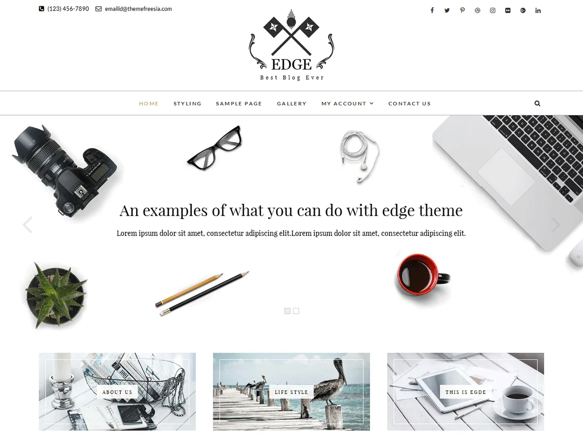 Edge web sitesi teması önizlemesi