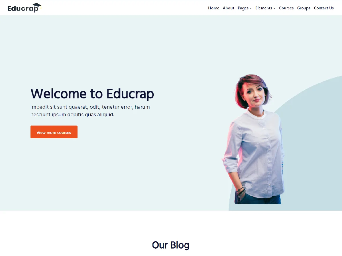 Educrap web sitesi teması önizlemesi