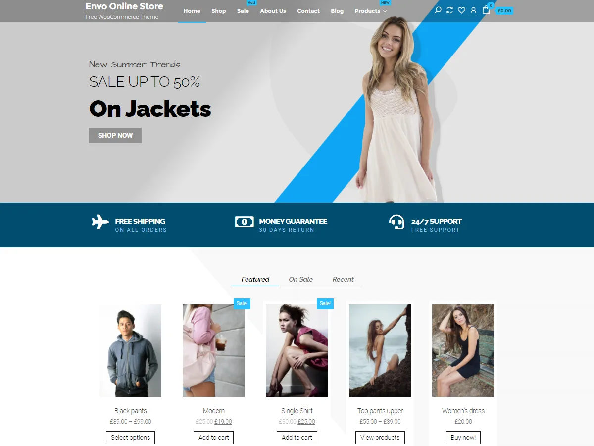 Envo Online Store web sitesi teması önizlemesi