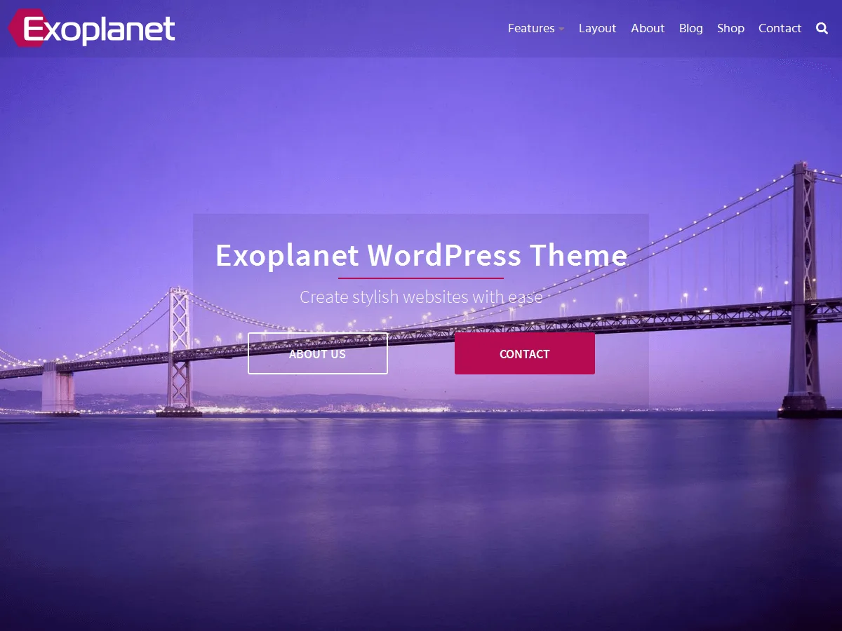Exoplanet web sitesi temasının temiz ve sade tasarımını gösteren bir görsel