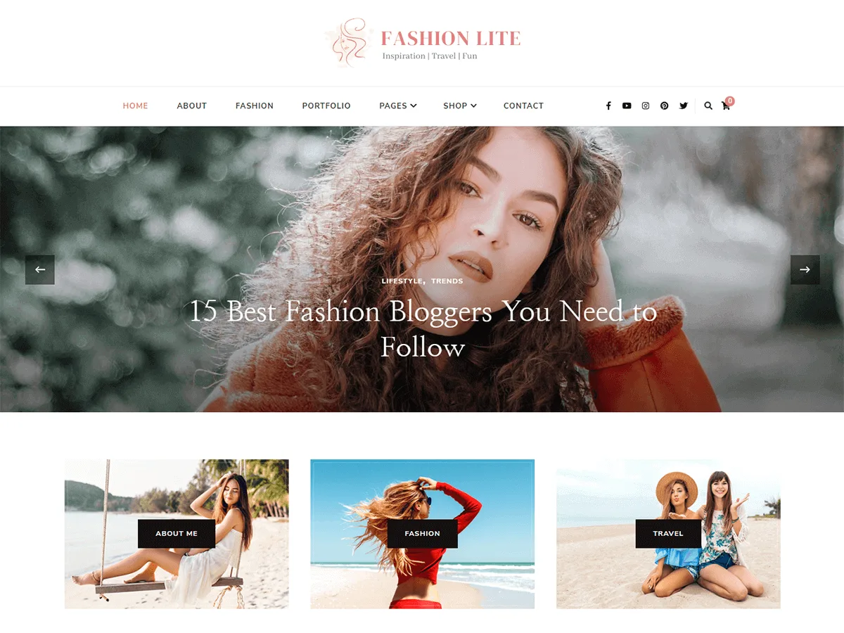 Fashion Lite web sitesi teması görseli